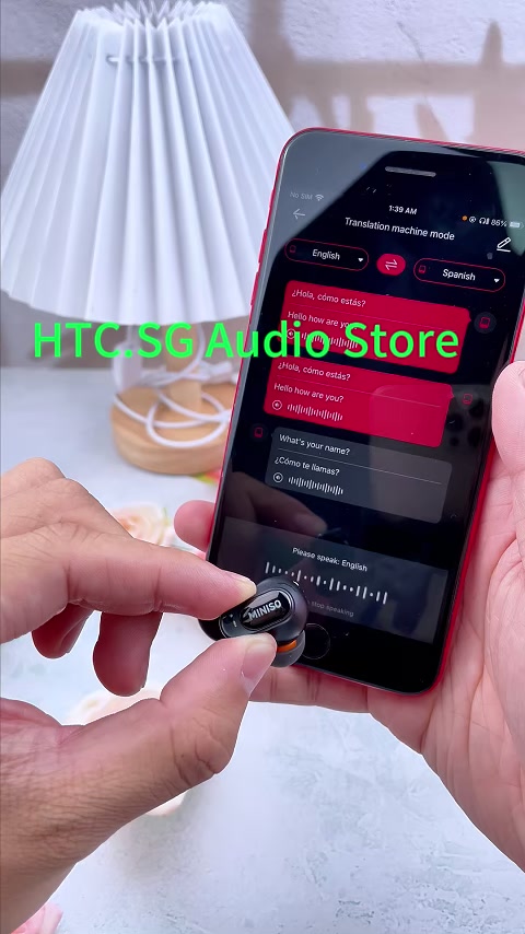 MNISO MS105 Tai nghe dịch thuật thông minh AI Tai nghe Bluetooth 6.0 Tai nghe chống ồn thông minh Chế độ đàm thoại AI Tai nghe nhét tai Chống nước IPX5 Tương thích với iOS/Android/PC | BigBuy360 - bigbuy360.vn