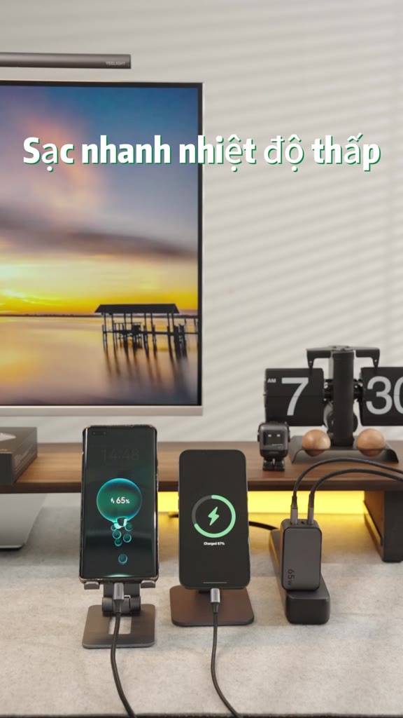 Cốc sạc nhanh UGREEN GaN 65W QC4.0 QC PD3.0 PD USB-C Type C USB thích hợp cho iPhone 13 Pro Max Macbook Samsung S23 S24Urtra | BigBuy360 - bigbuy360.vn