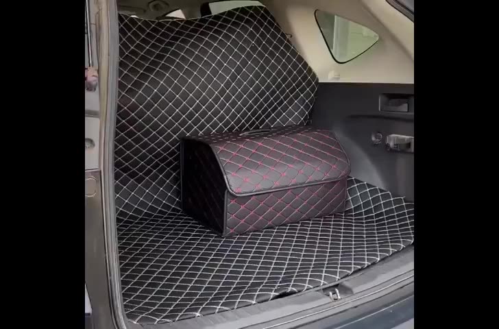 Thùng đựng đồ cốp sau xe ô tô chất da cao cấp , có thể gấp gọn khi không sử dụng