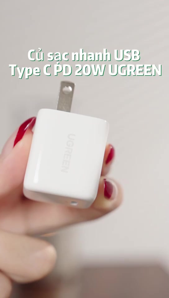 Ugreen 20W USB C Sạc Nhanh PD 3.0 Sạc Tường Cắm Tương Thích Cho iPhone 16 Pro Max 14 Pro Max, Galaxy, Pixel 4 / 3, iPad Mini / Pro, Airpods Pro | BigBuy360 - bigbuy360.vn