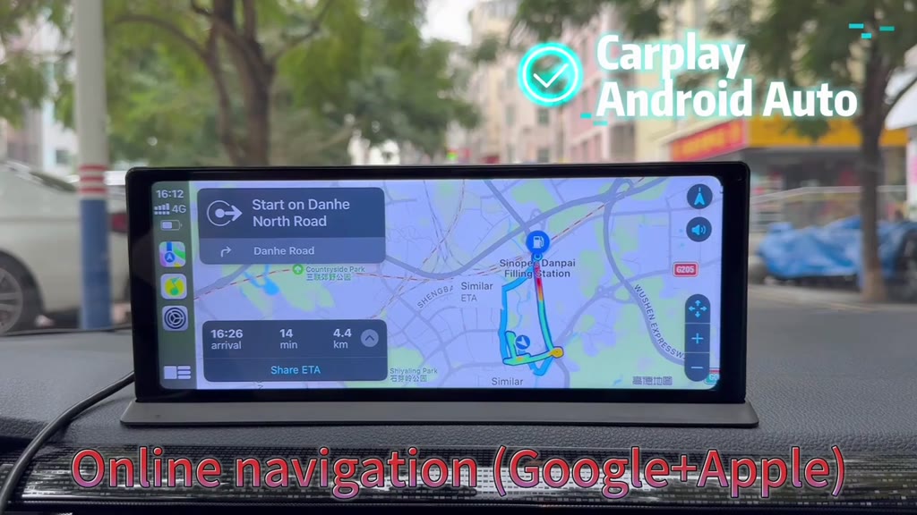 Ekleva 11.3 "DVR ô tô Carplay Android Auto Dashcam