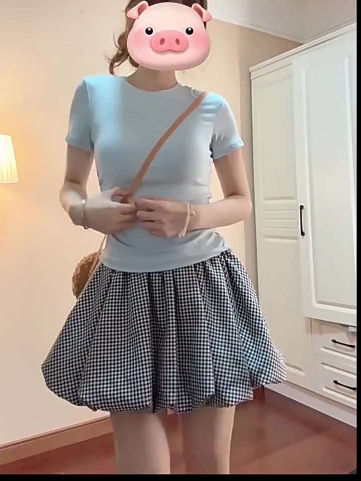 Mỹ Kẻ Sọc Bud Váy Ngắn Nữ Mùa Hè 2025 Tính Khí Chống Viền Quần Pettiskirt UG109 | BigBuy360 - bigbuy360.vn