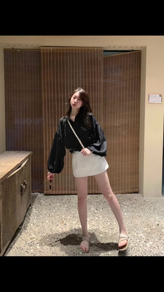 Áo Sơ Mi Dáng Croptop Tay Bồng Chun Dưới A3136 Susstore Thời Trang Nữ Bigsize | BigBuy360 - bigbuy360.vn