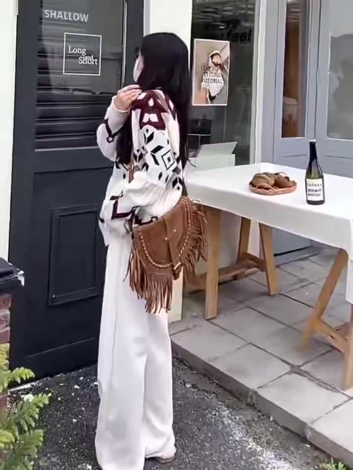 Áo len Nữ dệt kim Thu Đông Sọc Dệt Kim Phong Cách Mới | BigBuy360 - bigbuy360.vn