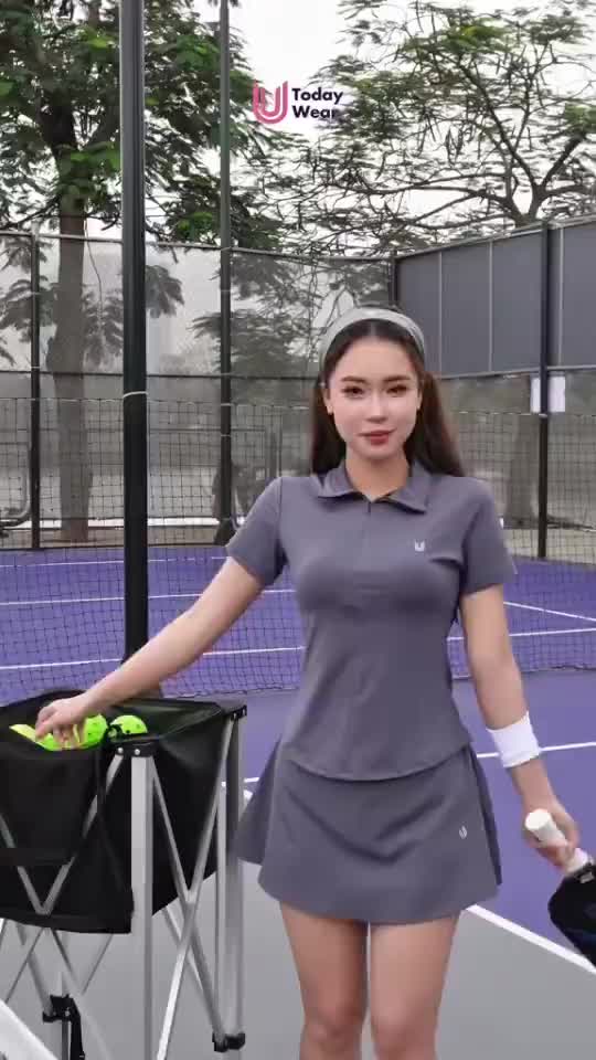 Set bộ đồ thể thao nữ pickcleball tennis áo Lia Top chân váy Lina Skirt xám Today U Wear thoáng mát có quần bảo hộ | BigBuy360 - bigbuy360.vn
