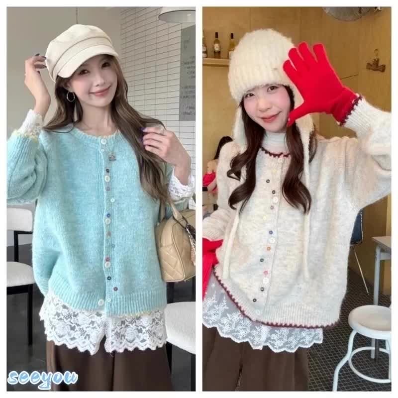 Áo Len Cardigan Dài Tay Cài Nút Nhiều Màu Sắc Cho Nữ, Phong Cách Thu Đông Mới  Dáng Rộng Thời Trang | BigBuy360 - bigbuy360.vn