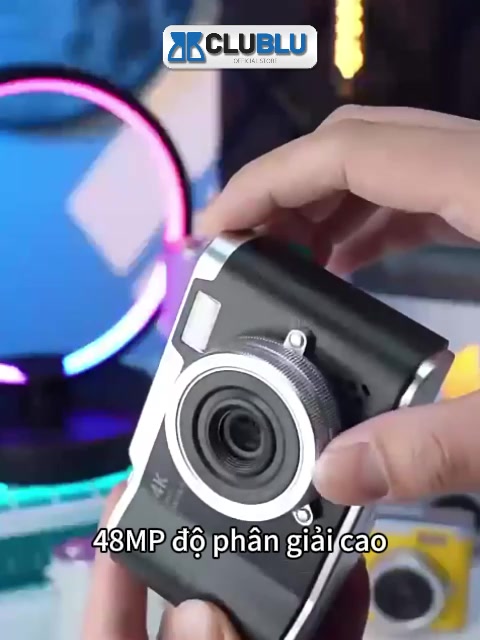 -CLUBLU- Máy Ảnh Mini Selfie Màn Hình Lật HD MỚI LK-007 48MP Đèn LED Bổ Trợ Hoàn Hảo Cho Học Sinh | BigBuy360 - bigbuy360.vn