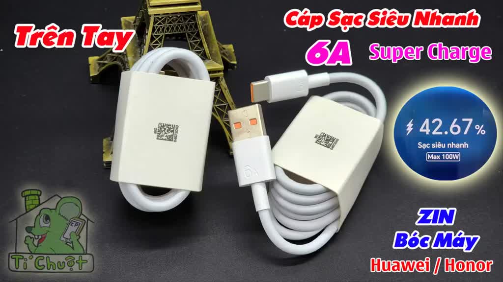 [Chính Hãng-Ảnh Thật] Cáp Sạc Siêu Nhanh 6A Huawei Honor SuperCharge Lõi Màu Cam ZIN Bóc Máy | BigBuy360 - bigbuy360.vn