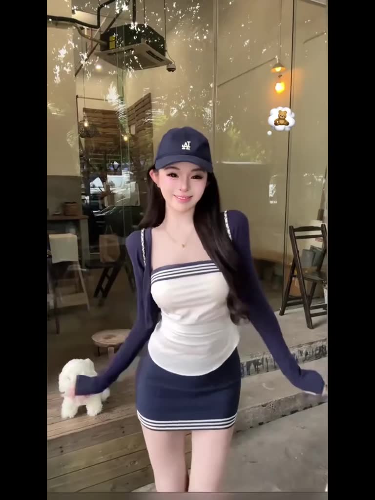 [Pre-Oder] Set Áo Len Sọc Phối Màu Kèm Áo Khoác Và Chân Váy Phong Cách Học Viện Hàn Quốc Thời Trang Thu | BigBuy360 - bigbuy360.vn