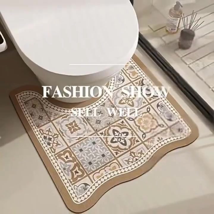 Bộ thảm phòng tắm đá diatom 3 món Chống Trơn Trượt Thảm Trải Sàn Cho Cửa Vệ Sinh Bồn Rửa Lối Vào Sử Dụng Tại Nhà Nệm bồn cầu Bathroom Mat Set | BigBuy360 - bigbuy360.vn