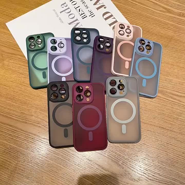 Mới! Ốp điện thoại chống vỡ mờ màu đen sang trọng iPhone 15 Pro Max