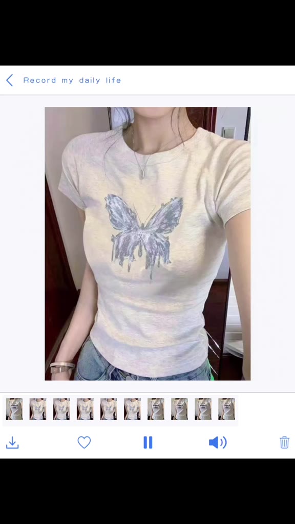 【100% cotton 】Áo baby tee nữ thun ôm body y2k ngắn tay in hình hoạt | BigBuy360 - bigbuy360.vn