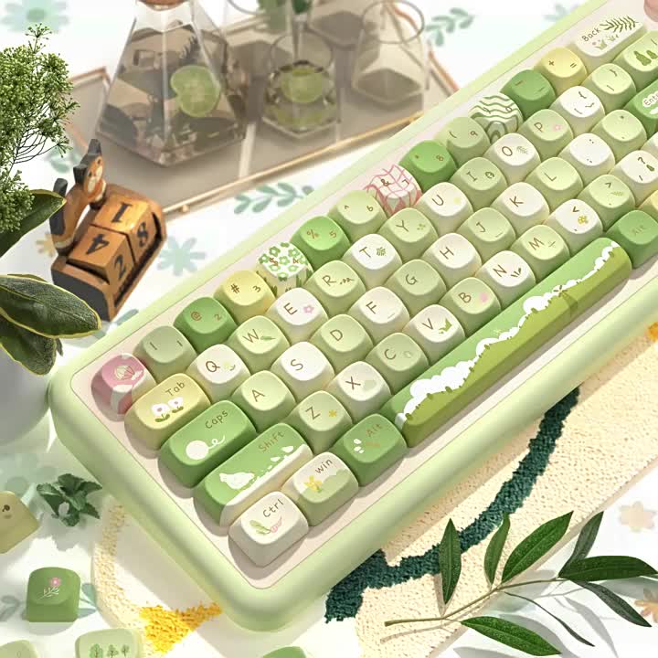 Pbt Keycap MCA Mountain Stream Bàn Phím Cơ Bản Chủ Đề Ban Đầu Keycap Nhuộm Thăng Hoa Xanh Dễ Thương Cô Gái Cá Tính Sáng Tạo Bàn Phím Cơ | BigBuy360 - bigbuy360.vn