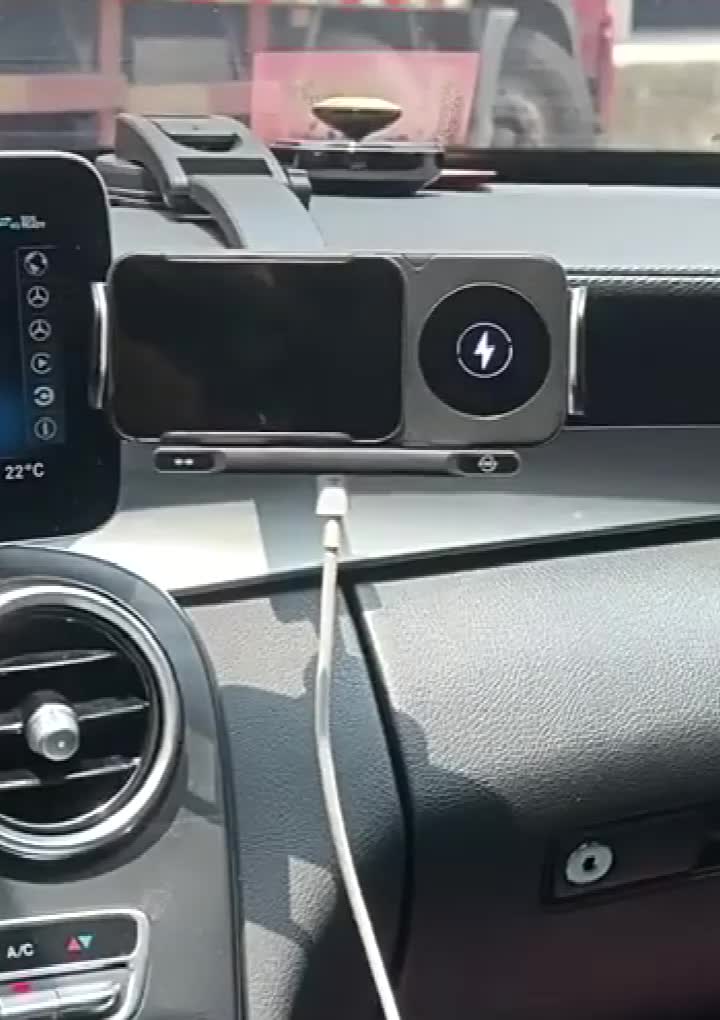 Giá đỡ điện thoại cho ô tô Bộ sạc xe hơi không dây nhanh 15w