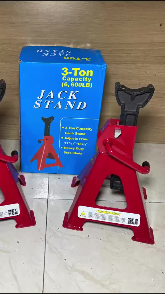 Mễ kê ô tô 3 tấn, Đôi mễ kê gầm ô tô có chốt an toàn và đệm cao su