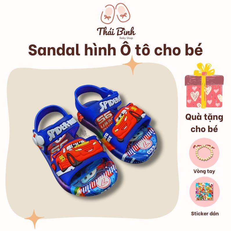 Dép quai hậu sandal hình Ô tô cho bé SIÊU ÊM CHỐNG TRƠN SIZE 18-22
