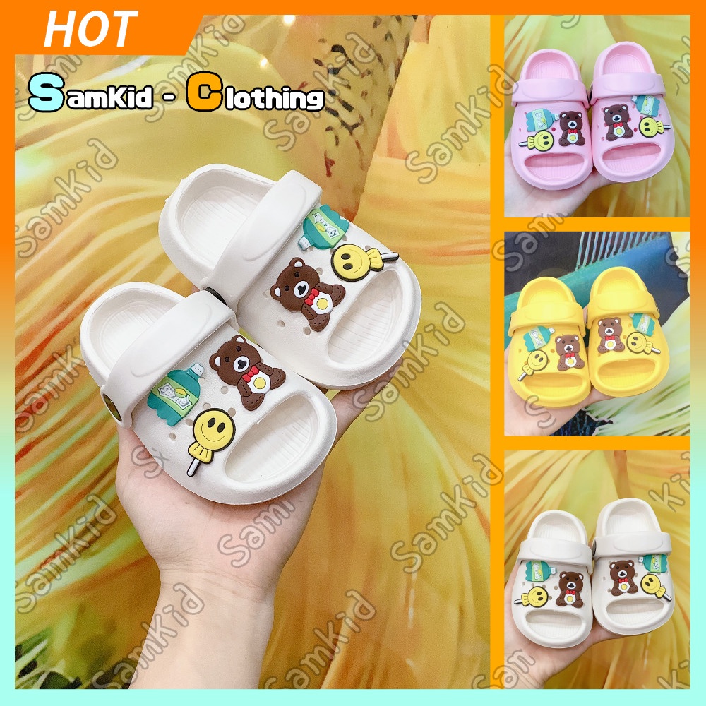 Dép 𝐁Á𝐍𝐇 𝐌Ì Quai Hậu Hình Chú Gấu KẸO MÚT Siêu 𝐍𝐡ẹ Siêu 𝐂𝐔𝐓𝐄 Dành Cho Bé Trai- Bé gái 5Màu FullSize 18-29