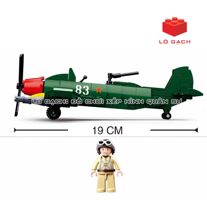 Bộ xếp hình Máy bay chiến đấu cường kích Ilyushin Il-2 Shturmovik Liên Xô Chiến tranh thế giới 2 WW2