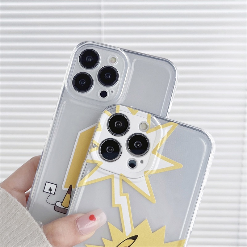 Ốp Điện Thoại Mềm Chống Sốc In Hình Pikachu Cho iPhone 14 13 12 11 Pro X Xs Max XR 7 8 Plus SE2 SE3 14 Plus