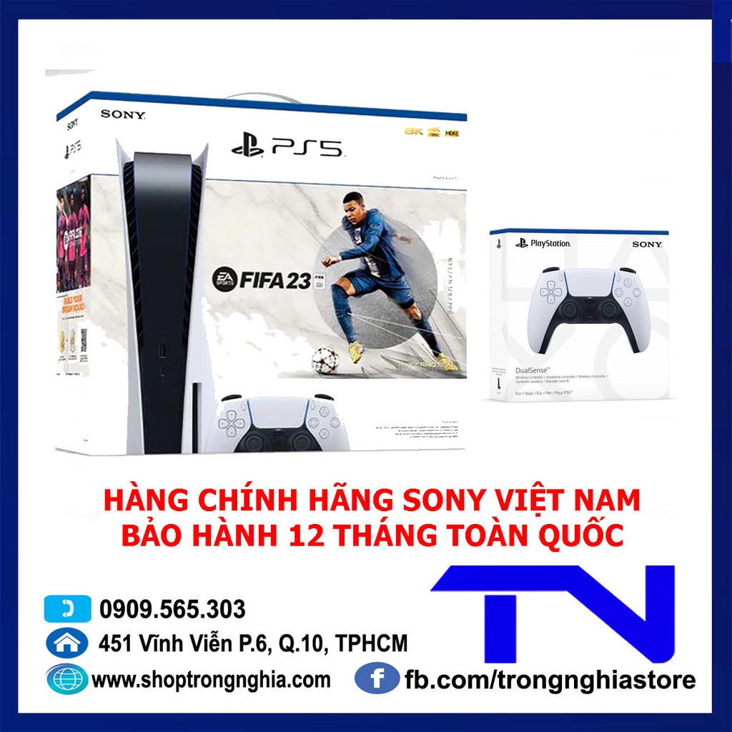 Máy chơi game PS5 + đĩa game PS5 FIFA 23 - Hàng Chính hãng Sony Việt Nam bảo hành 12 tháng
