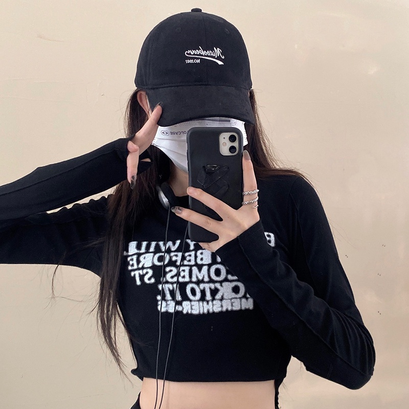 Mũ Lưỡi Trai Mềm Vành Cong In Chữ Thời Trang Bốn Mùa Phong Cách Hàn Quốc Chất Lượng Cao