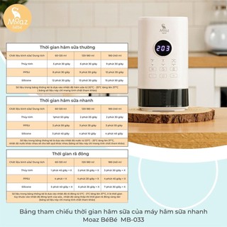 Máy Hâm Sữa Thông Minh Siêu Tốc MOAZ BÉBÉ MB 033