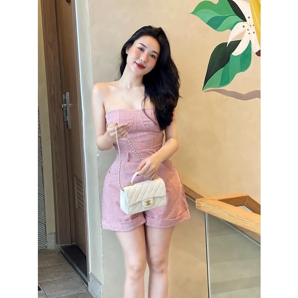 Jum hồng chun lưng cúp ngực quyến rũ -SS79
