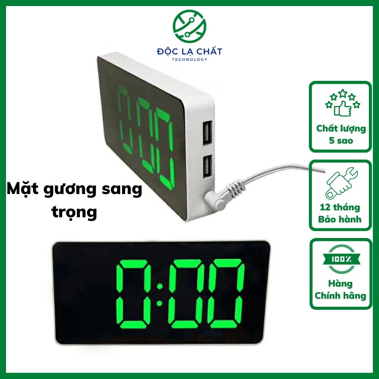 Đồng hồ để bàn màn hình Led sang trọng, hiện đại