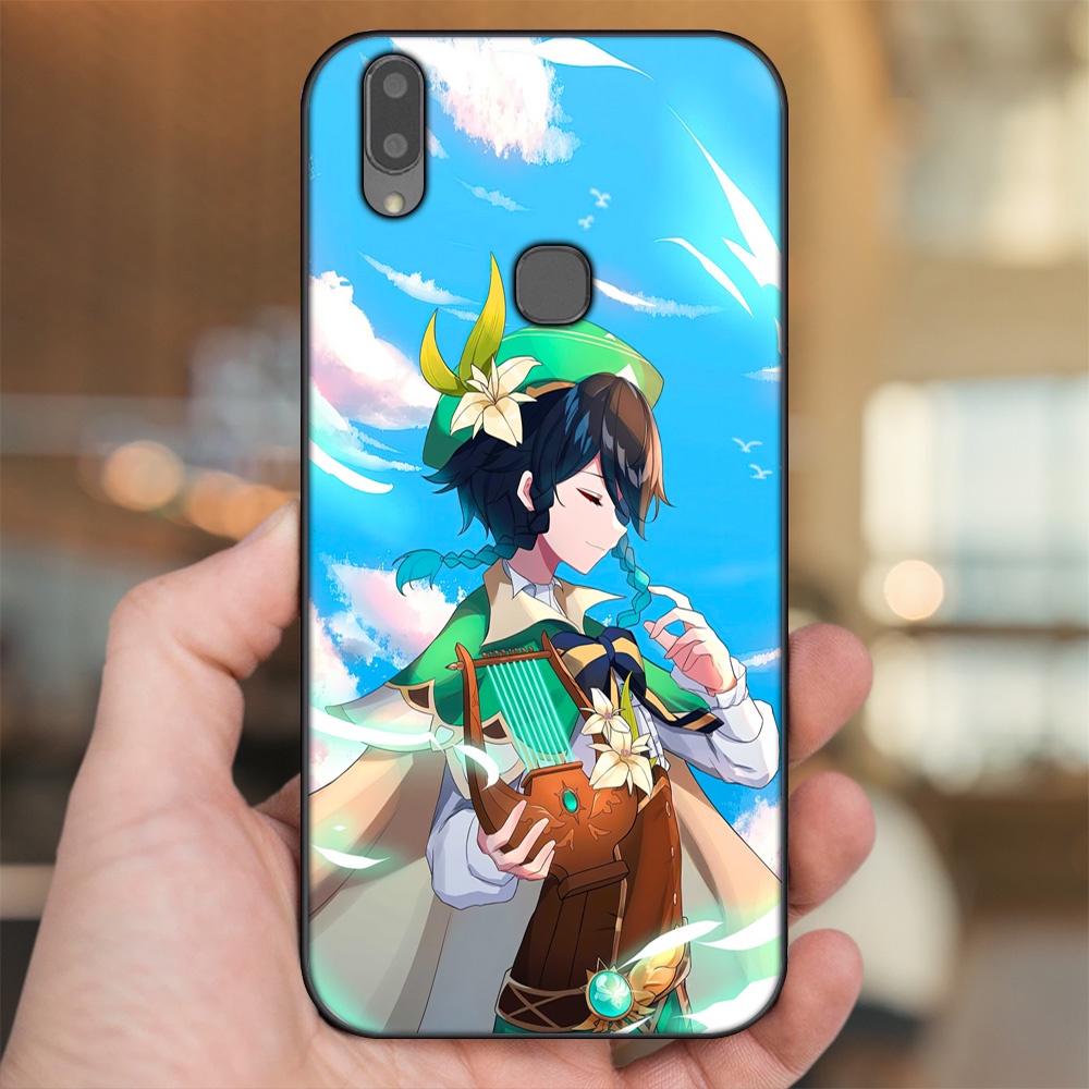 Ốp lưng Vivo V9, Y85, V11i viền đen in hình Venti Genshin Impact