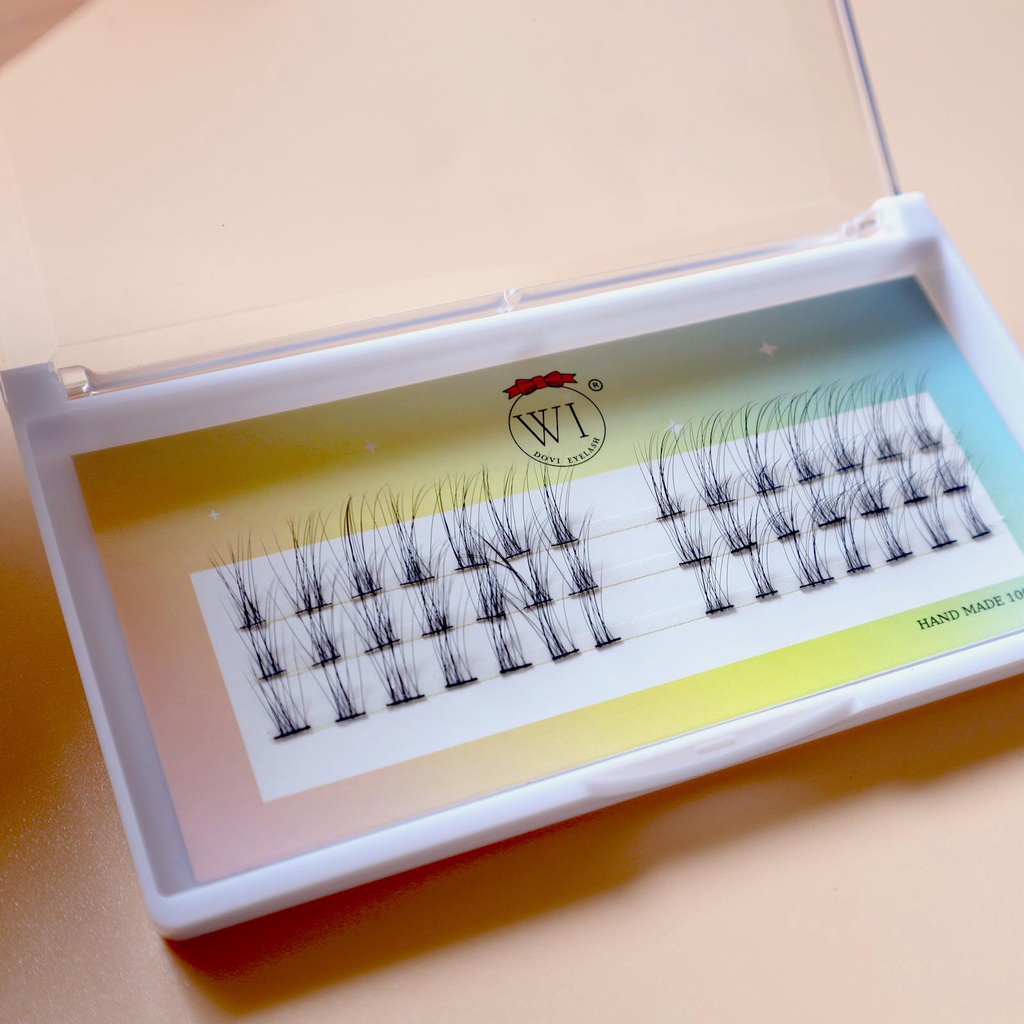 Mi Giả Tách Sợi, Mi nối, Mi Chùm W17 Phong Cách Chữ A, Chữ V, Tự Nhiên Tự Nối Tại Nhà 5 Dòng