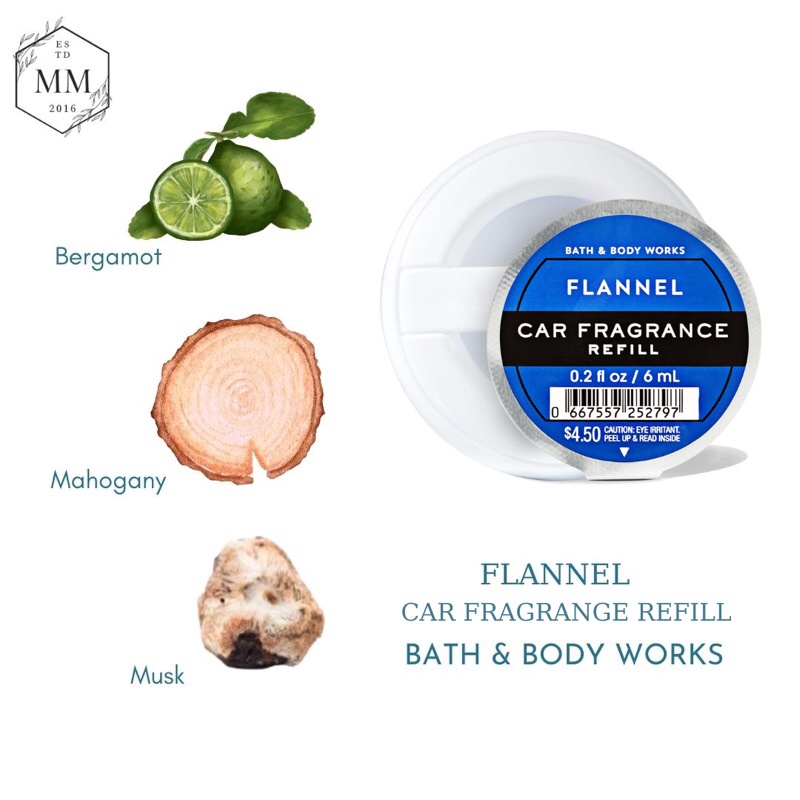 Kẹp tinh dầu xe và Tinh dầu thơm xe Bath & Body Works 6ml nhiều mùi khử mùi, thanh lọc không khí, thơm xe