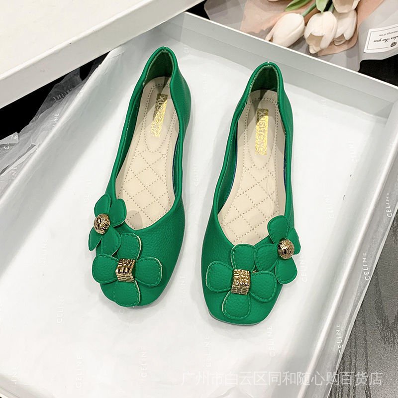 Giày Búp Bê Đế Mềm Mũi Vuông Thời Trang Xuân Thu 2022 Phong Cách Hàn Quốc Cho Nữ