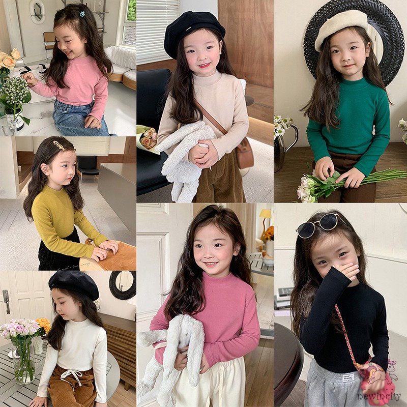 Áo Cotton Cổ Giả Nhiều Lớp Phong Cách Hàn Quốc Cho Bé Gái