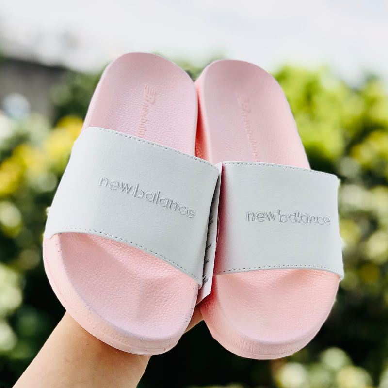 Dép quai ngang nam nữ New Balance đế cao 3cm dép lê bánh mì NB đi học đi làm nhẹ êm chân có kèm hộp