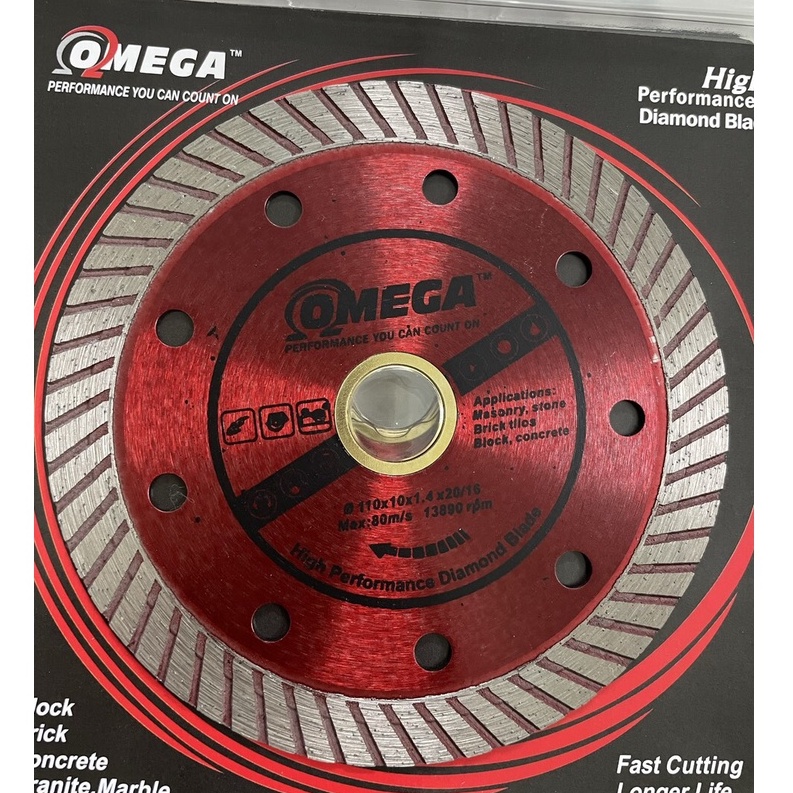 Lưỡi cắt gạch Omega cắt đá ốp lát, cắt tường 110mm