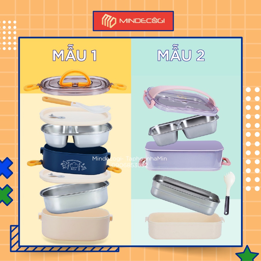 Hộp Cơm Giữ Nhiệt -  2 Tầng INOX 304