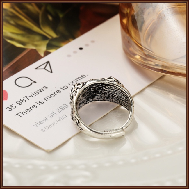 Nhẫn Hở Hình Cú Mắt Quỷ Phong Cách Vintage Thời Trang Cho Cặp Đôi