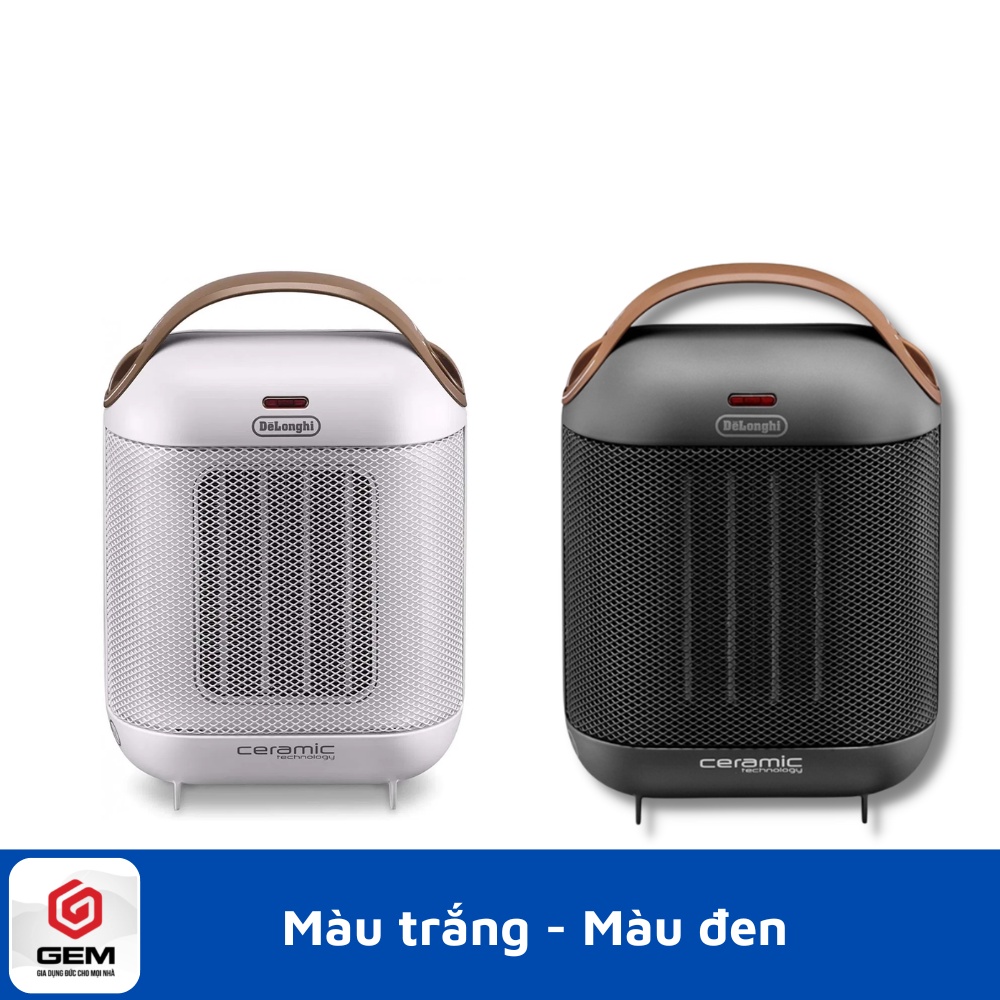 Máy sưởi gốm Delonghi mini 1800W, làm ấm nhanh, không gây khô da, dùng cho phòng 15-20m2. GEM - Hàng Đức