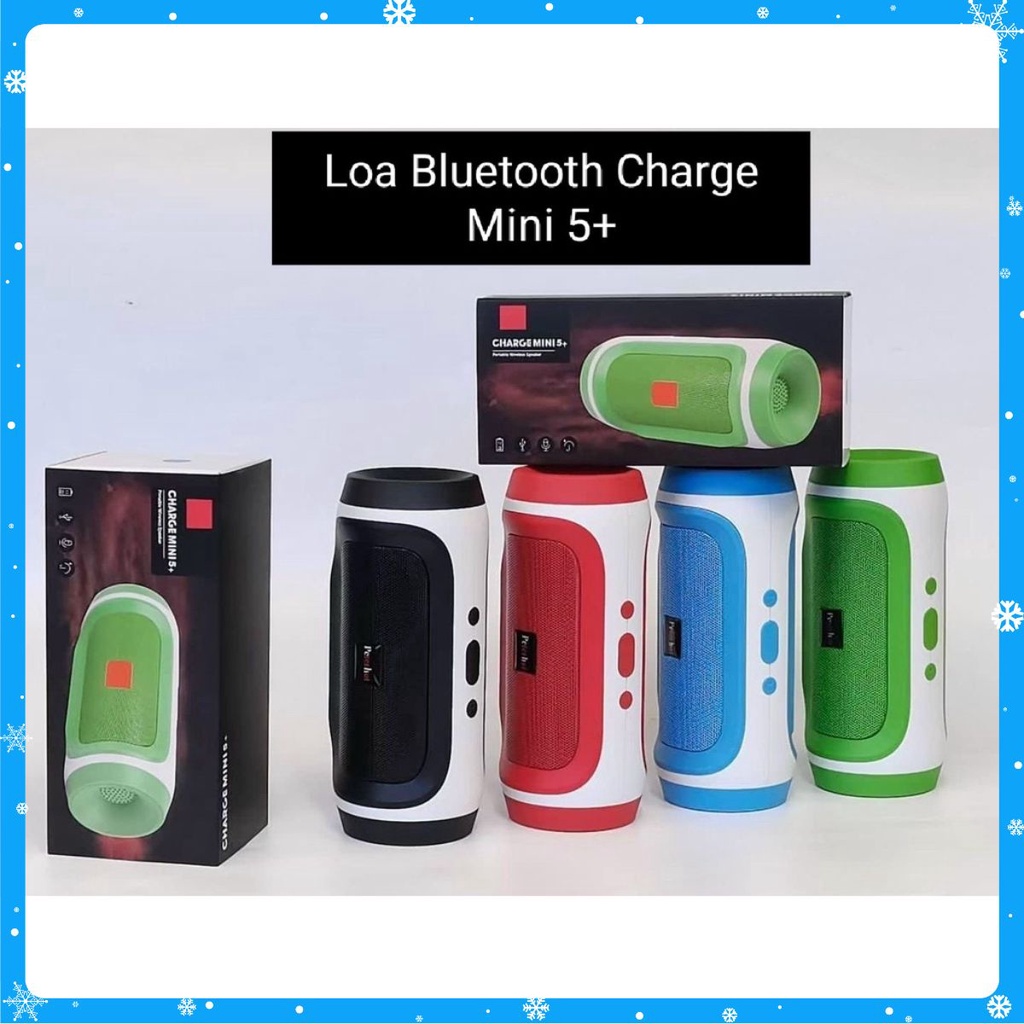 Loa bluetooth không dây Charge mini 5+ hàng cao cấp nghe nhạc cực hay hỗ trợ thẻ nhớ usb bảo hành lỗi 1 đổi 1