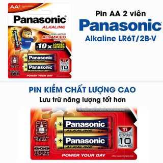 Pin tiểu AA Panasonic Alkaline LR6 (vỉ 2 viên)