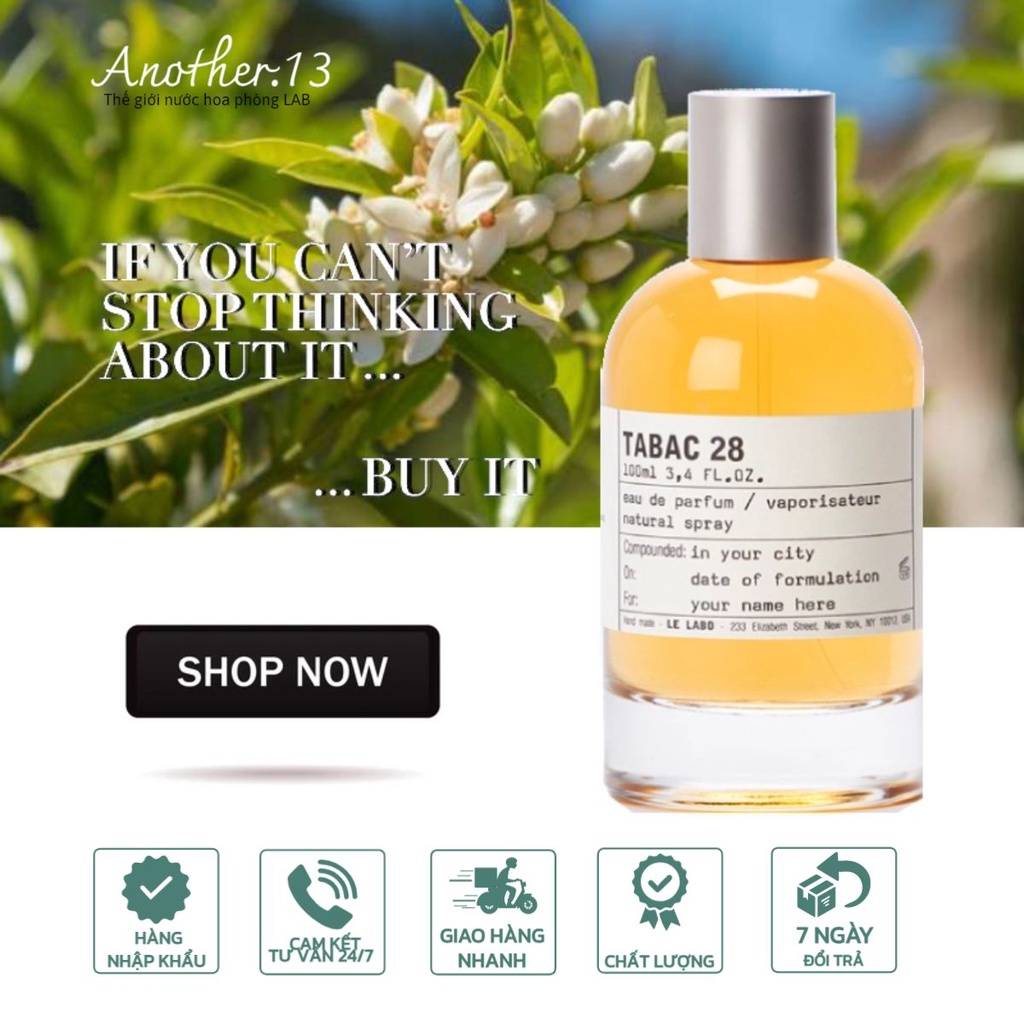 ⁂︎ 10ml┊Nước Hoa Phòng Lab ʟ ᴇ ʟ ᴀ ʙ ᴏ - Tabac 28 / EDP