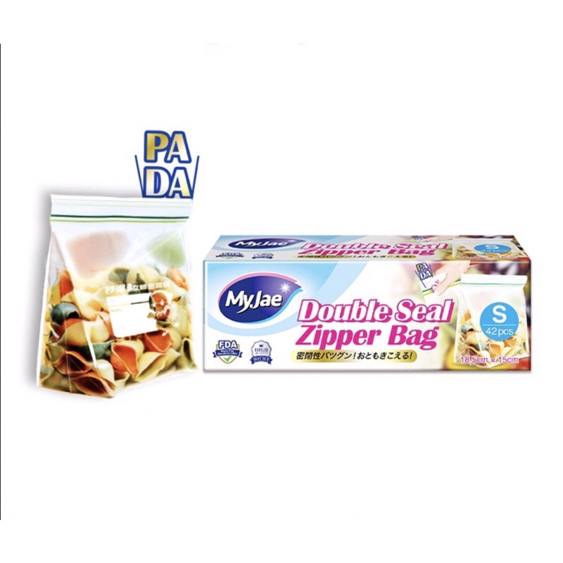 Combo 6 Túi zip đựng thực phẩm MyJae [ 18,5 x 15cm ] [ gồm 2 đường kéo - Chất liệu PE an toàn - khôn