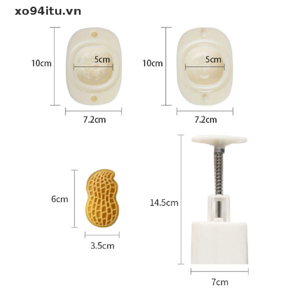 Khuôn Nhựa Nhấn Làm Bánh Trung Thu / Socola Hình Hạt Đậu Phộng