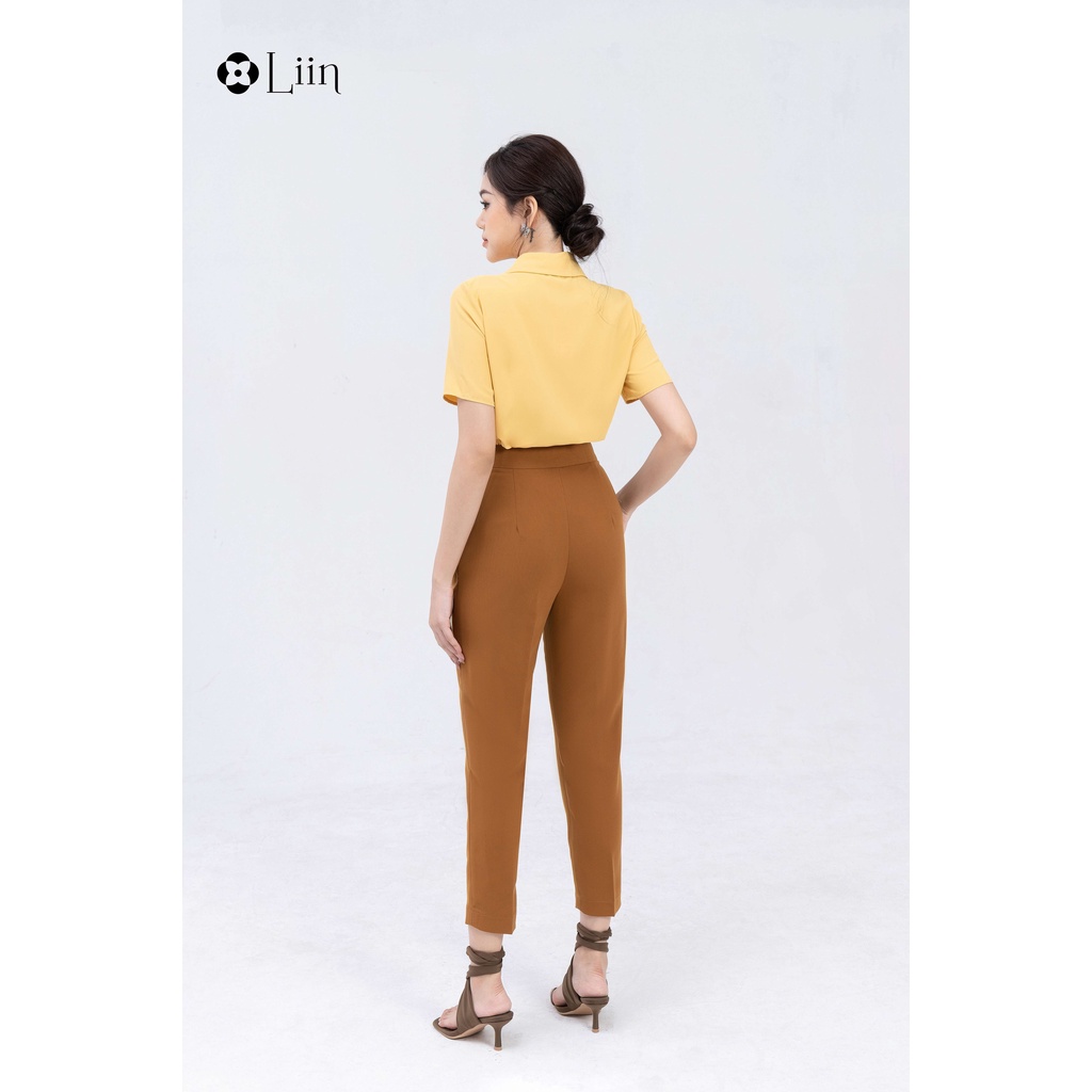 Quần baggy nữ linbi mix đai thiết kế form công sở trẻ trung, thanh lịch liin clothing QD3717