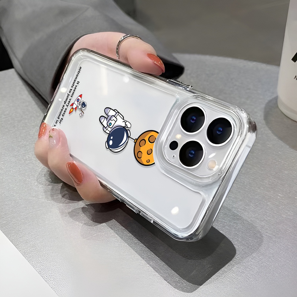 Ốp Điện Thoại Trong Suốt Hình Phi Hành Gia Cho iphone 14ProMax 14Plus 13 11 12 7Plus X XR XS Max