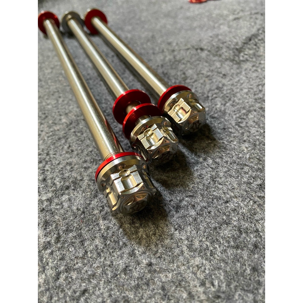 Trục Bánh Sa.la.ya Cho Dòng Xe Wave/Dream/Future - Inox304 Siêu Bóng