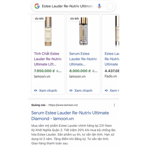 Serum Estee Lauder Re-Nutriv Ultimate Lift