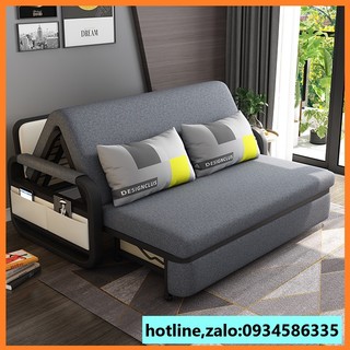 [Có Video] Giường Sofa Gấp Gọn Thành Ghế KT 1m60 x 1m90 Có Ngăn Chứa Đồ - Giường Ngủ Thông Minh Gấp Gọn