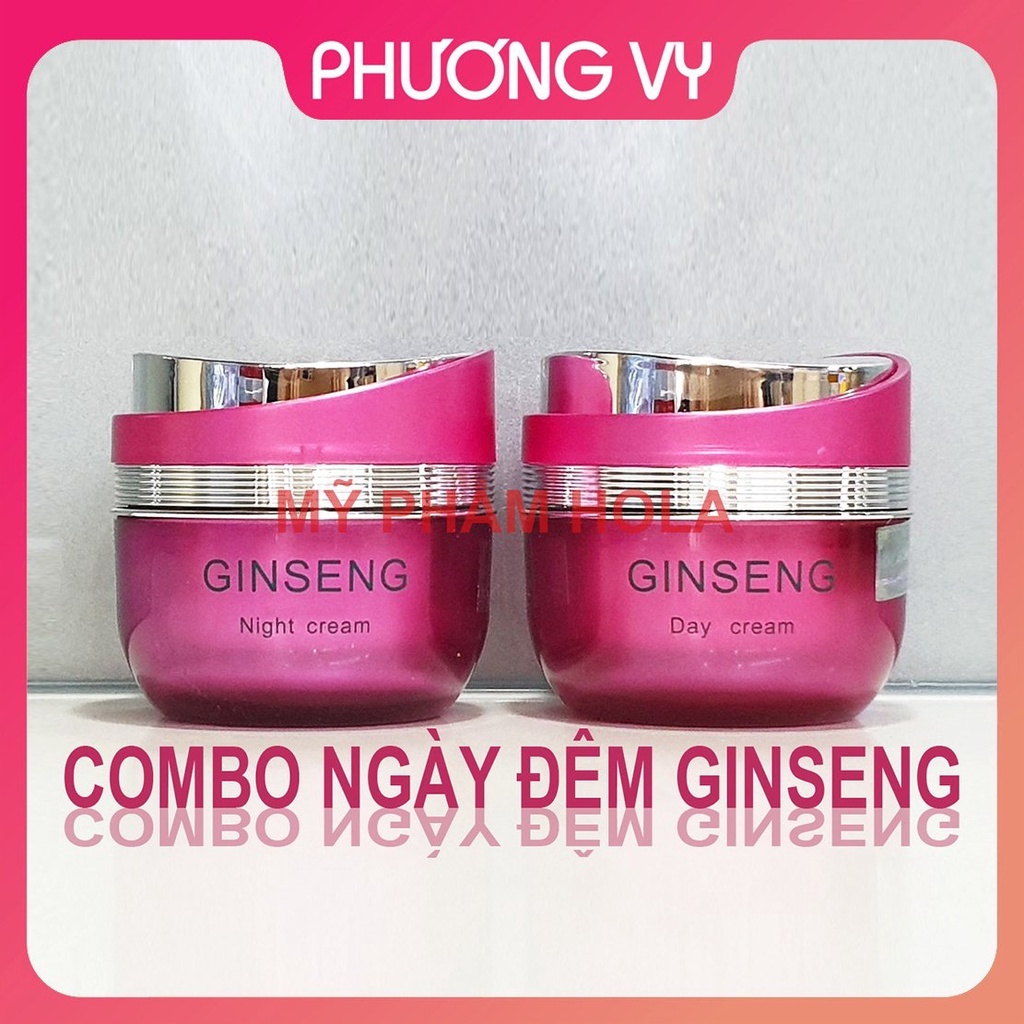 COMBO ngày đêm Ginseng Nhân Sâm, chuyên làm mờ nám, tàn nhang và dưỡng trắng da Hàn Quốc, mỹ phẩm Ginseng.