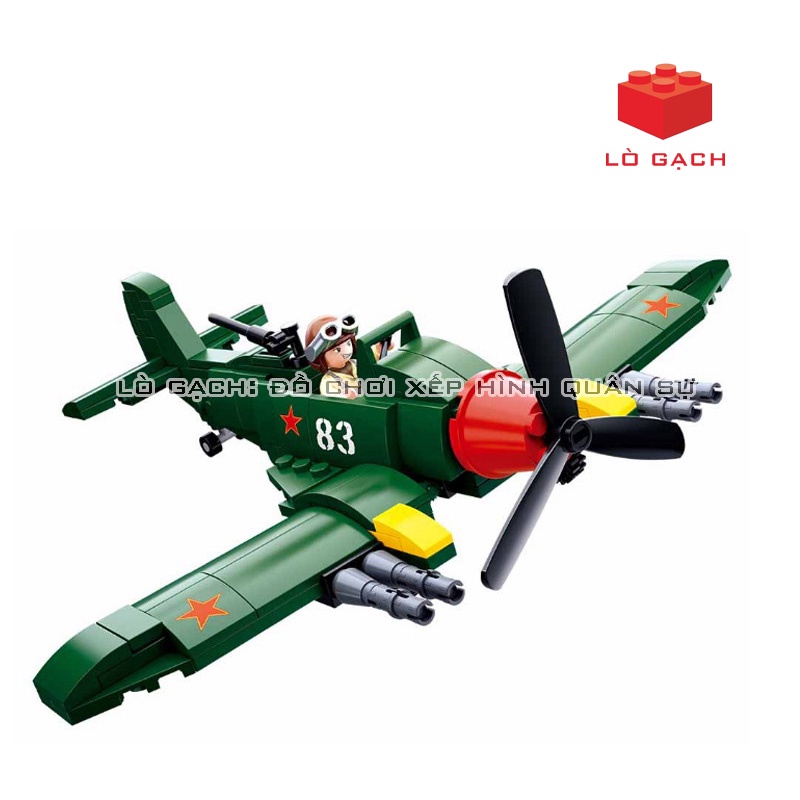Bộ xếp hình Máy bay chiến đấu cường kích Ilyushin Il-2 Shturmovik Liên Xô Chiến tranh thế giới 2 WW2